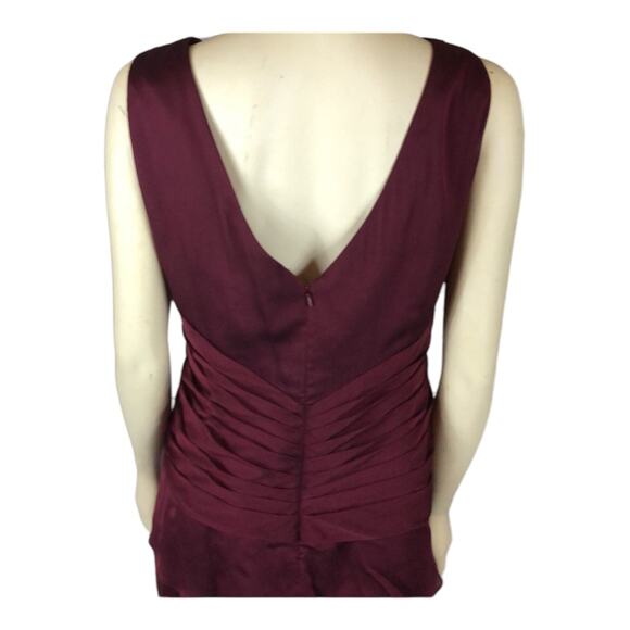 JADE BY JASMINE J9914Tiered sleevless maxi dress in cranberry size 18 - Picture 9 of 12
